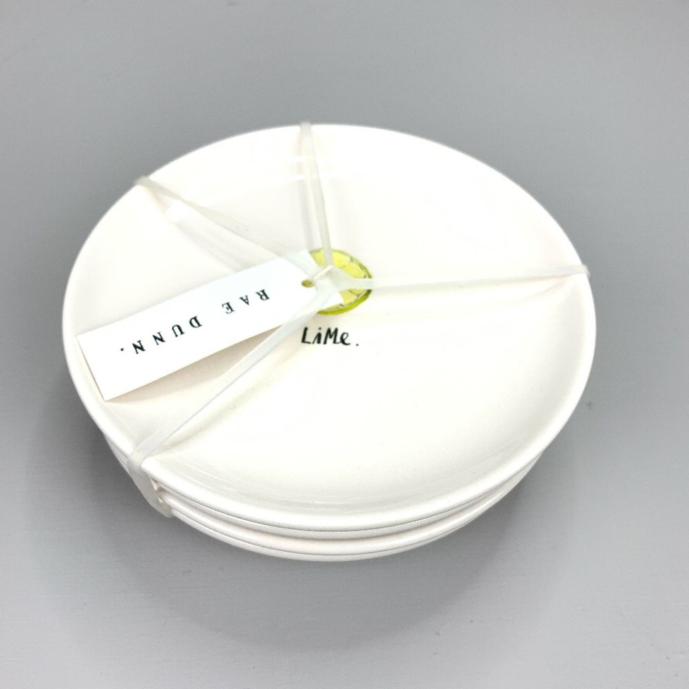 NWT Set of 4 Rae Dunn Citrus Appetizer Plates 8"
